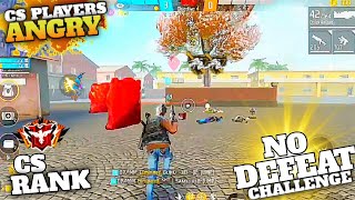 NO DEFEAT CHALLENGE ON PRO PLAYERS || CS RANK PUSH || FREE FIRE NEW GAMEPLAY