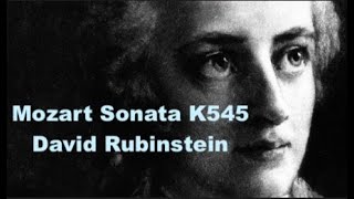 Mozart: Piano Sonata in C, K.545 / David Rubinstein