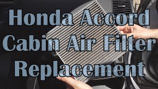 Honda Accord Cabin Air Filter Replacement - 7th gen - 2003 to 2007