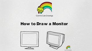 How to Draw a Simple Computer Monitor