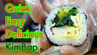 Quick Easy 5 Minutes Korean Food Kimbap [Korean Food Recipe]