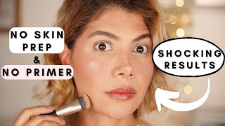 Flawless Makeup WITHOUT Skin Prepping & Primer On Textured Skin?! I Tried It BOTH..| Hajar Beauty