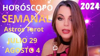 🧿 HORÓSCOPO SEMANAL DEL 29 de Julio al 4 de Agosto 2024 | ASTROS + TAROT | Que Dicen Los 12 Signos 🔮