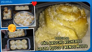 Pão Brioche de Coco Recheado GASTA POUCO E RENDE MUITO