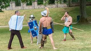 Gladigathering Römerkastell Saalburg - Trainingskampf Murmillo gegen Murmillo