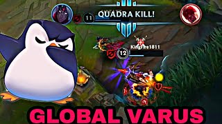 Varus wild rift ( QUADRA KILL ) | Varus gameplay montage | League of legends wild rift #Shorts