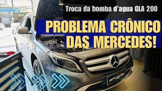 Mercedes com vazamento de água, mensagem no painel. Bomba d´água cara e problemática