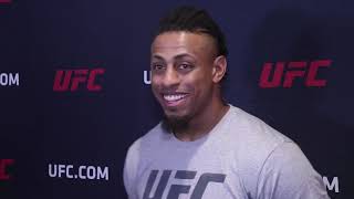 Greg Hardy UFC Boston Pre Fight Media Scrum