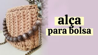 Alça para bolsa de crochê - FÁCIL | por Ju quem fez