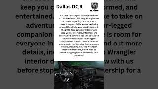 2025 Jeep Wrangler Interior | Dallas Dodge Chrysler Jeep RAM #shorts