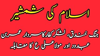 Islam ki Shamshir | Jang e Khandak, Lashkar Kufaar ka sardar Omar bin Abduwad or  Ali ka Muqabala