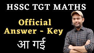 Hssc Tgt Maths Official Answer - Key | Hssc Tgt Maths Answer Key 2023