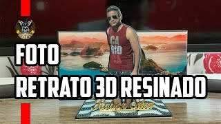 Foto retrato 3d resinado inédito no Brasil