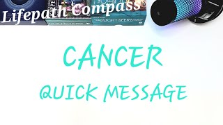 ♋️ CANCER ♋️ QUICK TAROT MESSAGE! | Lifepath Compass