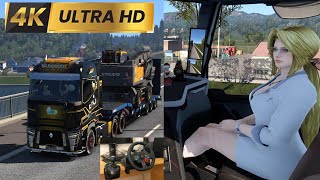 Euro Truck Simulator 2 | Transporting 26 Tons Crane | Logitech G29 |