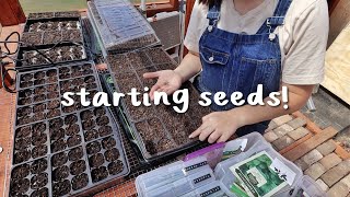 Starting my garden seeds! | pre-starting veggie & flower seeds