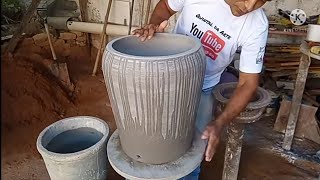 Usando!! a criatividade para fazer (3) modelos de vasos de cimento, com único gabarito parte ( 1 )