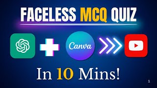 How to Create Quiz Game Videos in 10 Minutes Using Canva | Great Idea for Faceless YT Channel