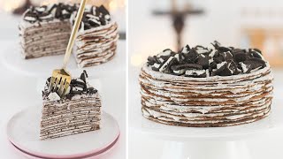 Torta de Crepes de Oreos - Tan Dulce