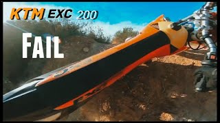 2° día con el monstruo KTM EXC 200 y ya rompo cositas