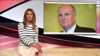 Mareile Höppner - Brisant HD - 14.03.2016 - White-Blue Blouse, Pink Skirt & Beige Heels