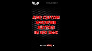 How to add CUSTOM MODIFIER Button in 3ds max/ hindi / easy and quick way