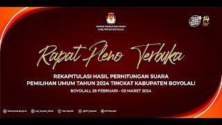 Live (Hari 2) Rapat Pleno Terbuka Rekapitulasi Perhitungan Suara Pemilihan Umum Tahun 2024