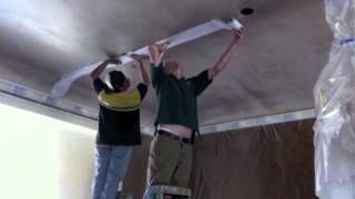 Gilding ceilings using Ribbon leaf on rolls