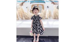 Top The 2020 summer version of the girl's daisy halter dress looks like Princess Darling  kids dres