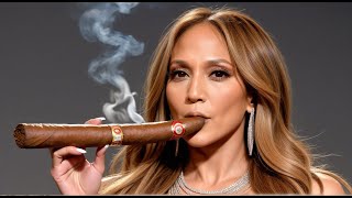 Jennifer Lopez: Glamour Meets Boldness with Huge Cigar