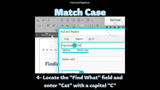 Find and Replace with a Match Case in Word