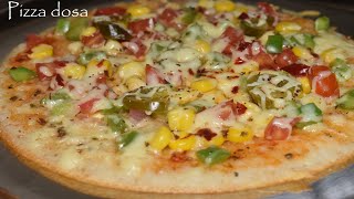 pizza dosa recipe | dosa pizza recipe | పిజ్జా దోస| vegetable pizza dosa