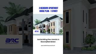 3 bedroom apartment house plan - 1 storey. #bedroom #houseplan #homedesign #architecturaldesign #fyp