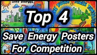 How to draw save energy poster chart drawing for competition ( very easy) step by step