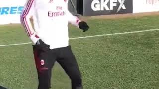 Andrea Conti was back to work with a ball