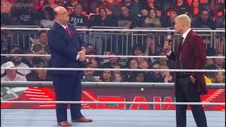 Cody Rhodes and Paul Heyman come Face-to-face - #wwe #raw highlights today 7 February 2023