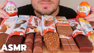 ASMR Kinder Chocolate Candy Bars Party *Happy Hippos, Maxi King, Kinder Pingui, Bueno MUKBANG