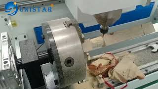 Jinan UNISTAR 1325 4 axis cnc woodworking machine with rotary engraving