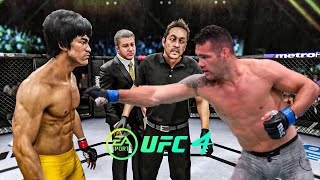 Bruce Lee vs Chris Weidman - EA Sports UFC 4 - Bruce Lee Fight Club 🔥🐲