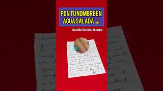 Comprobado! Pon Tu Nombre en Agua y Sal y mira lo que pasa!🍀 #ritual #amor #dinero #shorts #short