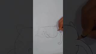 Drawing a simple cat  #drawing #drawingtutorials #howtodraweasy #cutedraws #drawingtechniques