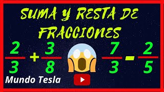 ¡¡SUMA Y RESTA DE FRACCIONES CON DIFERENTE DENOMINADOR 2020-MÉTODO DEL ASPA