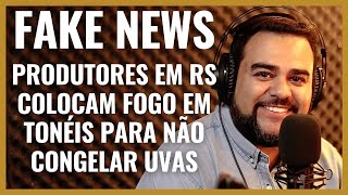 FAKE NEWS - PRODUTORES EM RS COLOCAM FOGO EM TONÉIS PARA NÃO CONGELAR UVAS