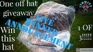 Live hat giveaway winner announcment