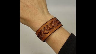 PARIGI - Threaded Leather Men's Bracelet by Campomaggi