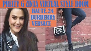 Preity G Zinta Virtual Style with #Haute.24 #Burberry #Versace