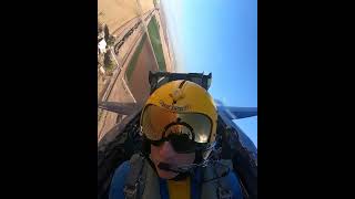 Cockpit view of the Blue Angels conducting a min Radius turn! #shorts #blueangels #airshow