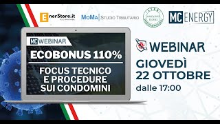 22.10.20 - ECOBONUS 110% Focus tecnico e procedure sui CONDOMINI