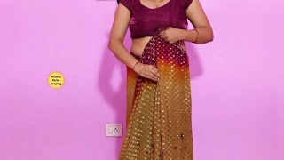 Indian House wife Saree Draping Easy Style | How To Wear Saree Perfectly