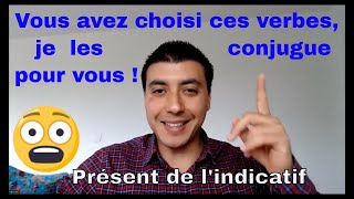 Je conjugue les verbes que vous avez choisis au présent de l'indicatif (Verbes irréguliers/débutant)